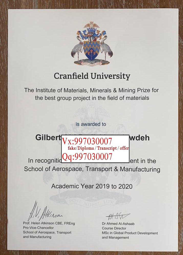克兰菲尔德大学毕业证书样本，克兰菲尔德大学毕业证实拍