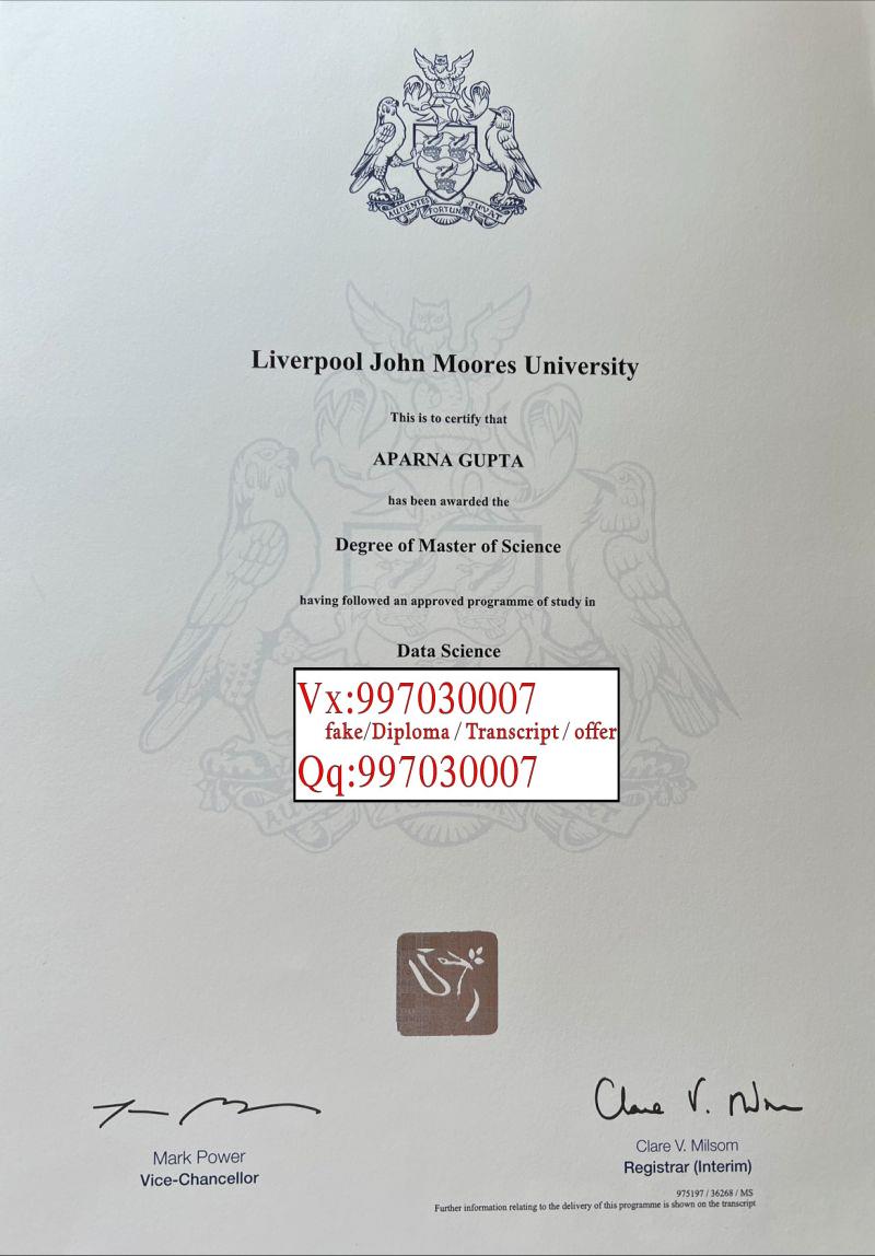 利物浦约翰摩尔斯大学毕业证书样本，利物浦约翰摩尔斯大学毕业证实拍