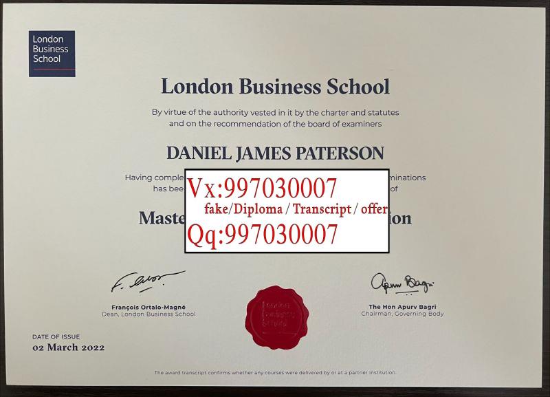 伦敦商学院毕业证书样本，伦敦商学院毕业证实拍