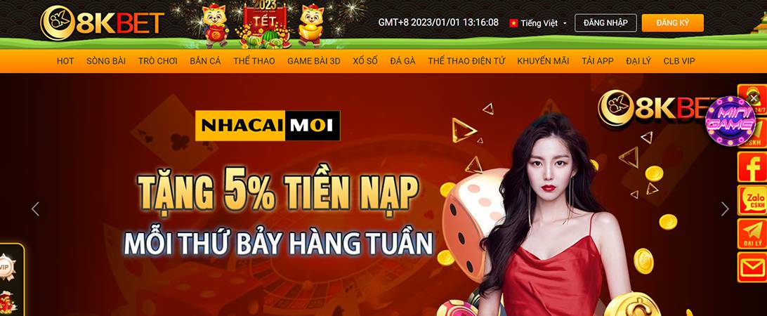 Các trò chơi nổi bật cấp độ K8 - K8